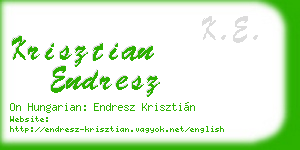 krisztian endresz business card
