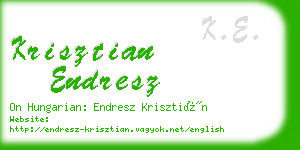 krisztian endresz business card